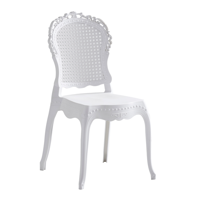 Silla de PP de resina apilable duradera de estilo europeo moderno de nuevo diseño para fiesta, boda, evento, silla de comedor, silla de jardín para eventos de comedor impermeable al aire libre