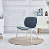 Sillas de comedor de plástico de lujo elegantes para el hogar, sillas de resina de patas bajas modernas con cojín