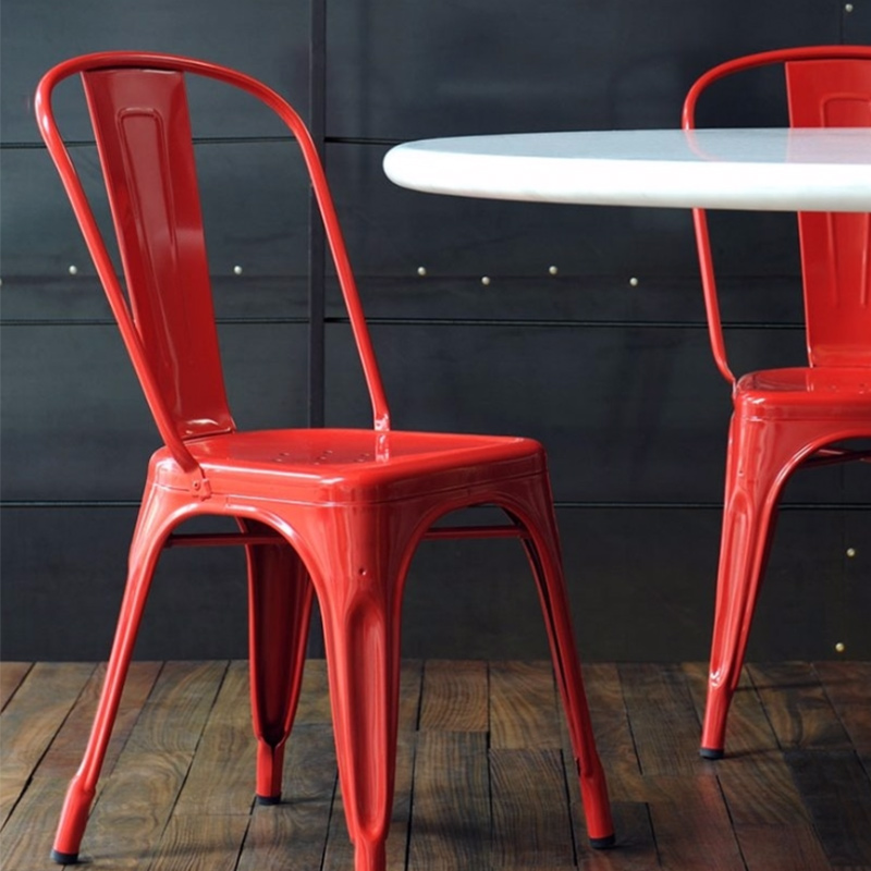 Gran oferta, sillas apilables para eventos y fiestas, sillas de hierro Retro para salón, restaurante Industrial, silla de comedor, silla de jardín de Metal, taburete de Bar