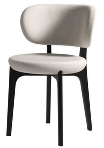 Silla de comedor tapizada contemporánea de alta calidad, sillas de tela, silla de madera para restaurante y hotel 