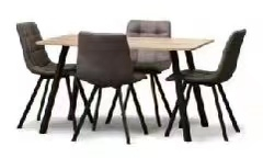 Muebles para el hogar Juego de mesa de comedor moderno Muebles para el hogar Juego de mesa de comedor de madera de 4 plazas con sillas