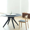 Mesa de comedor redonda de madera para el hogar, muebles de lujo de alta gama con diseños modernos simples, mesa de comedor para el hogar