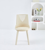 Muebles de jardín de alta calidad, sillas apilables, silla de comedor de plástico tapizada de jardín PP