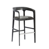 Taburete de madera para hotel y restaurante, silla de Bar con respaldo, taburetes de mostrador, silla alta para cocina