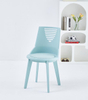 Muebles de jardín de alta calidad, sillas apilables, silla de comedor de plástico tapizada de jardín PP