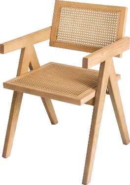 Sillón de ratán de Color Natural, sillón Vintage de mimbre de madera, silla de comedor, silla de café para Hotel, restaurante y balcón