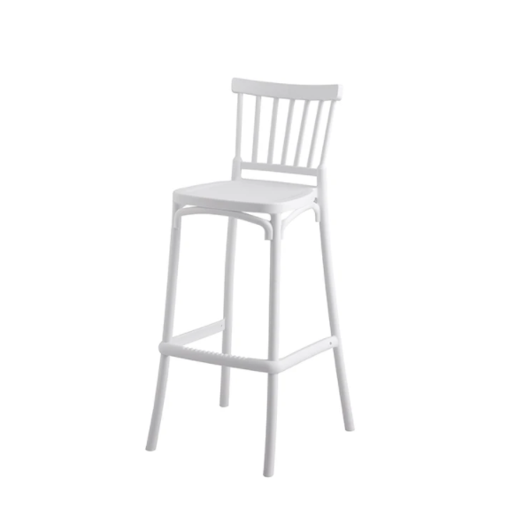 Muebles de restaurante populares, silla de comedor de resina, barra alta de plástico para exteriores, taburete de Bar de plástico, silla de Bar moderna para sala de estar
