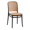 Silla francesa de interior y exterior, mobiliario, silla de cafetería y jardín, sillas de comedor de plástico de ratán apilables modernas