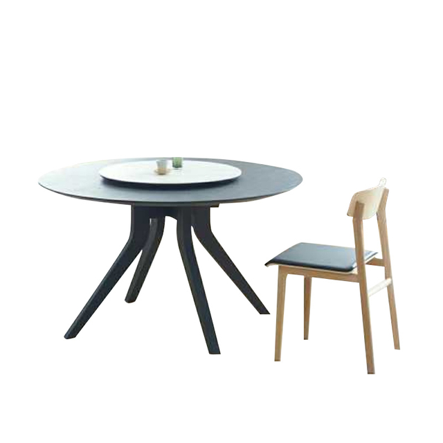 Mesa de comedor redonda de madera para el hogar, muebles de lujo de alta gama con diseños modernos simples, mesa de comedor para el hogar