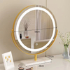 Espejo de maquillaje Led de mesa, espejo de maquillaje giratorio, espejo de maquillaje de escritorio Led con luz