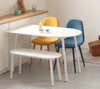 Mesa de comedor rectangular de oficina blanca moderna simple para el hogar