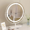 Espejo de maquillaje Led de mesa, espejo de maquillaje giratorio, espejo de maquillaje de escritorio Led con luz
