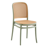 Silla francesa de interior y exterior, mobiliario, silla de cafetería y jardín, sillas de comedor de plástico de ratán apilables modernas