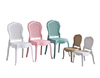 Silla de PP de resina apilable duradera de estilo europeo moderno de nuevo diseño para fiesta, boda, evento, silla de comedor, silla de jardín para eventos de comedor impermeable al aire libre