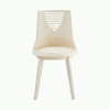 Muebles de jardín de alta calidad, sillas apilables, silla de comedor de plástico tapizada de jardín PP