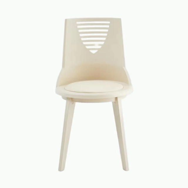 Muebles de jardín de alta calidad, sillas apilables, silla de comedor de plástico tapizada de jardín PP