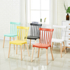 Sillas para bodas Muebles de comedor Silla Windsor de comedor de plástico moderno minimalista