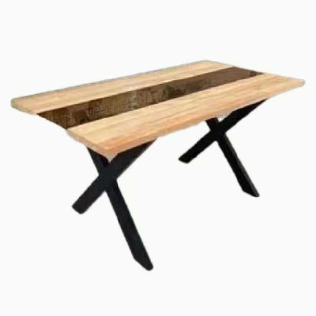 Mesa de centro de madera rectangular de madera de la artesanía de cristal de la sala de estar moderna