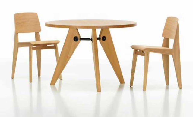 Mesa de comedor redonda de madera, muebles de comedor de madera clásicos modernos industriales vintage