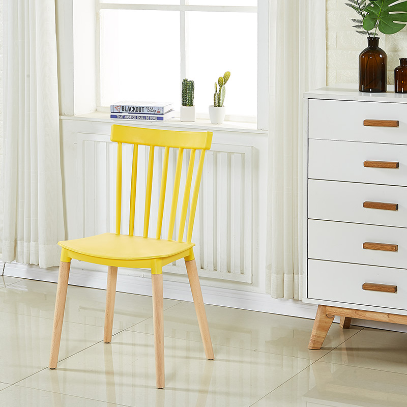 Sillas para bodas Muebles de comedor Silla Windsor de comedor de plástico moderno minimalista