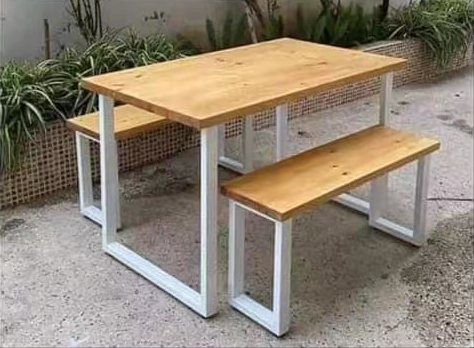 Juego de mesa y sillas de comedor de madera para estudiantes, cantina de café, mobiliario escolar de diseño Simple moderno de 4 plazas